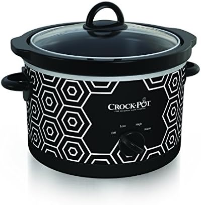 4.5 Quart Portable Slow Cooker – Black & White - Curated Catalog C4